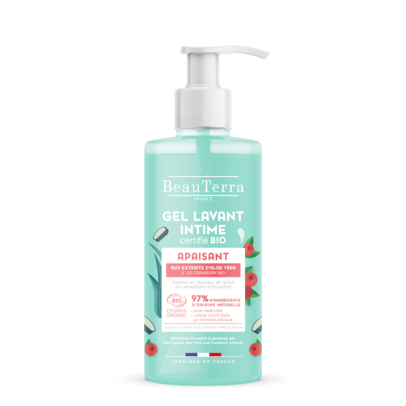 Gel lavant intime hydratant certifiée BIO en pharmacie|BeauTerra